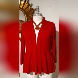 Allison Daley red cardigan size L
